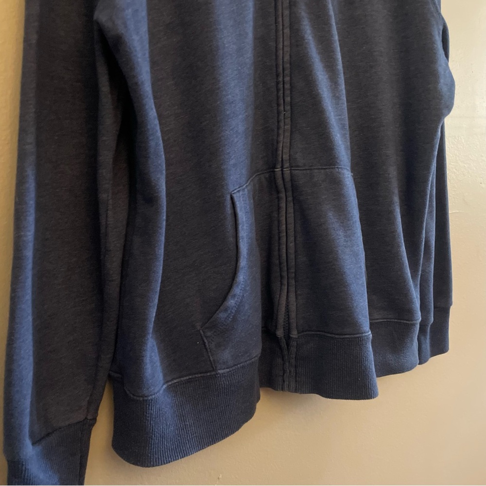 Old Navy Blue Mock Neck Zip-Up Sweatshirt with Pink Logo - Picture 9 of 16